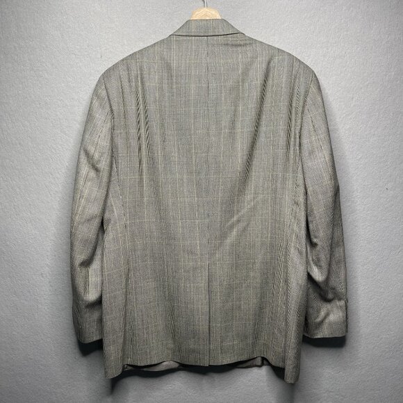 Lauren Ralph Lauren Mens Blazer Jacket Plaid Gray Wool & Silk Blend 42R - Picture 7 of 8